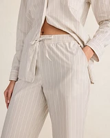 Organic Cotton Poplin Multi Stripe Pajama Pants