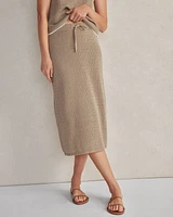 Organic Cotton Linen Open Stitch Skirt