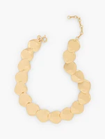 Wavy Disc Statement Necklace