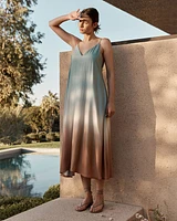 Silky Ombré Maxi Dress