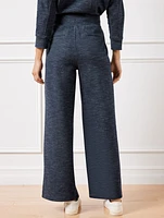 AirKnit Stretch Wide Leg Pants - Indigo Heather