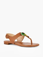 Keri Soft Nappa Flats - Palm Tree