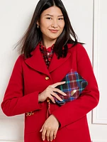 Log Fire Plaid Wristlet