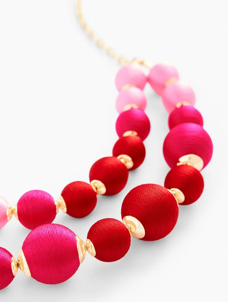 Bright Thread Wrap Necklace