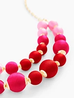 Bright Thread Wrap Necklace