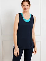 Cool Slub Active Tank with Bra - Linked Geo