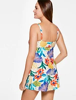 Sun Ocean Sand Tie Front Tankini - Floral Fronds