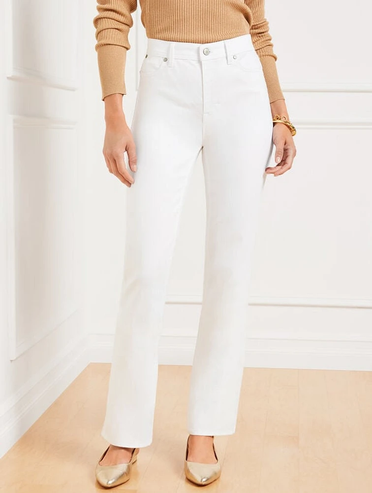 High-Waist Barely Boot Jeans -  White