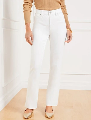 High-Waist Barely Boot Jeans - White