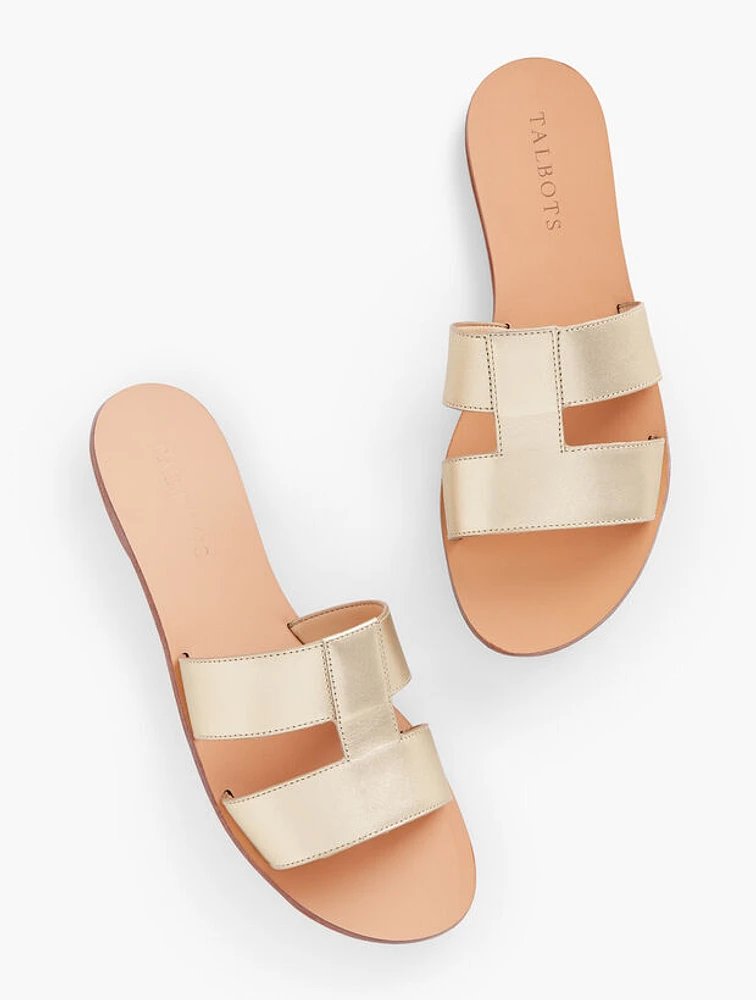 Hannah Vachetta Slides - Metallic