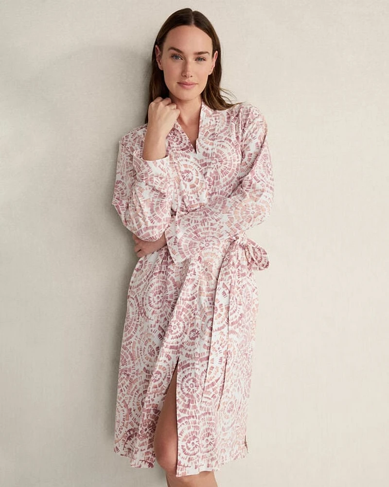 Organic Cotton Jersey Pinwheel Print Robe