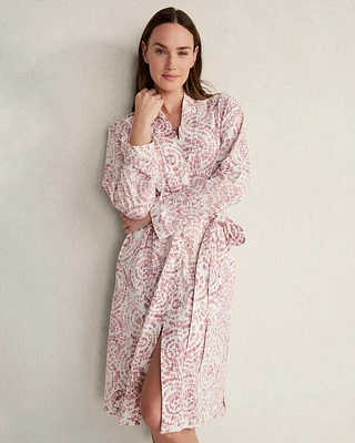 Organic Cotton Jersey Pinwheel Print Robe