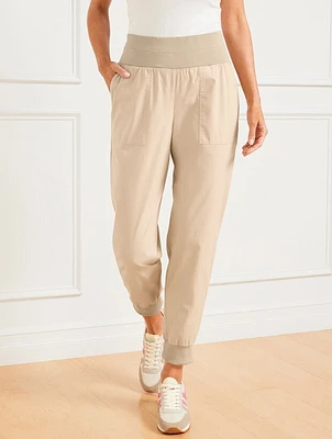 Stretch Poplin Joggers