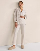 Organic Cotton Poplin Multi Stripe Pajama Pants