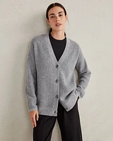 Cashmere Shaker Stitch Plaited Cardigan