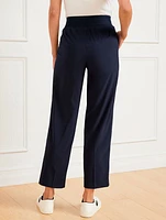 Lightweight Woven Stretch Straight Leg Pants