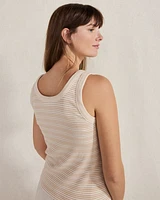 Essential Organic Cotton Striped Scoop Neck Tank