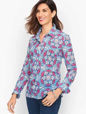 Cotton Button Front Shirt