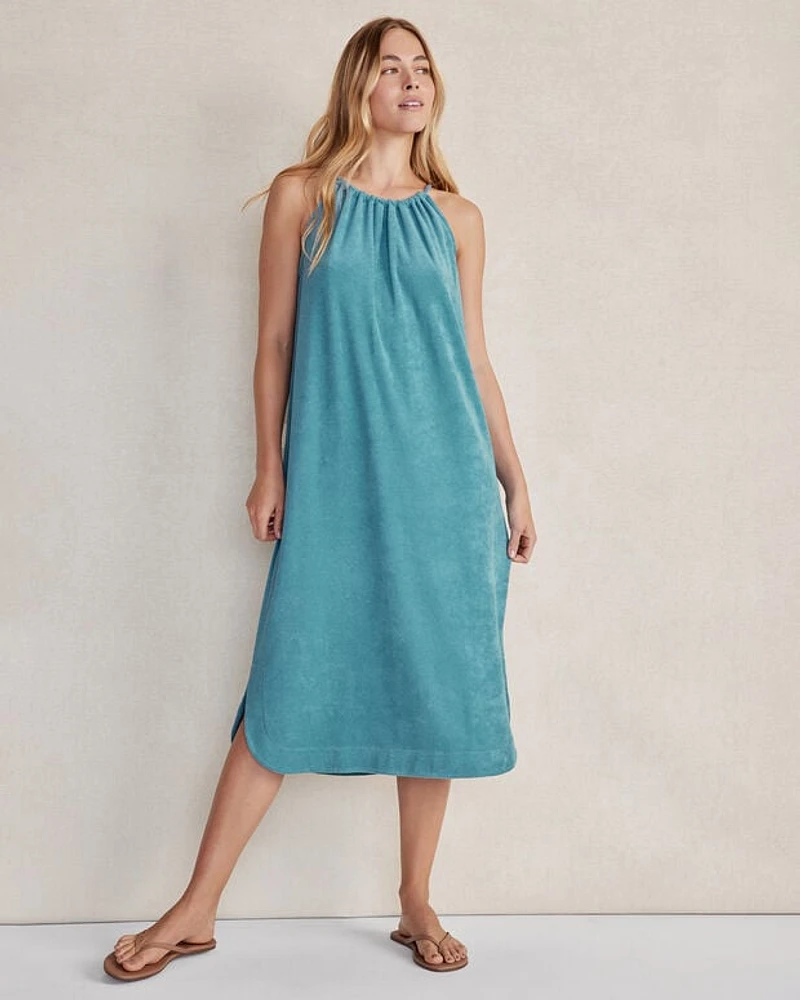 Terry Cloth Halter Dress