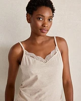 Organic Cotton Jersey Lace Trim Cami