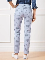 Slim Ankle Jeans - Floral Bunches