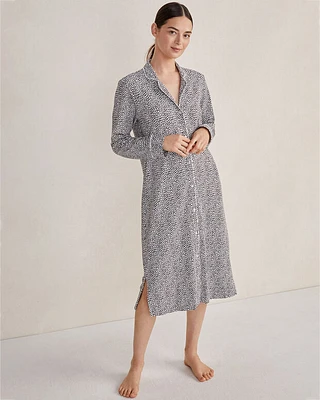 Organic Cotton Jersey Modern Animal Print Sleep Dress
