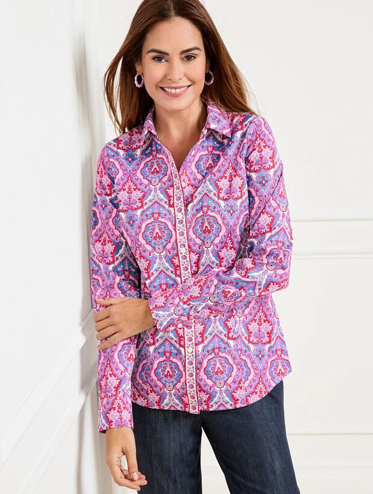 Non-Iron Perfect Shirt - Whimsical Medallion