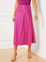 Satin Slip Skirt - Oval Dot