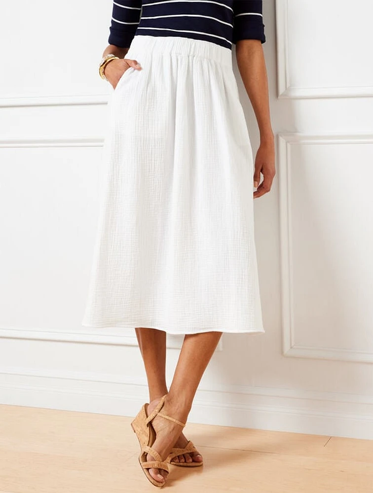 Airy Gauze Midi Skirt