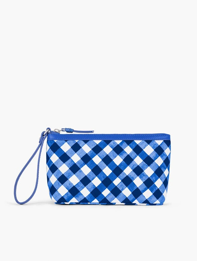 Gingham Flared Wristlet