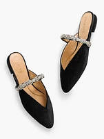 Edison Velvet Embellished Mules