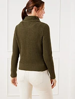 Pointelle Knit Sweater Jacket