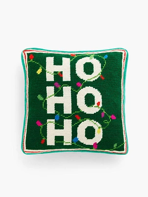 Furbish Studios Holiday Needlepoint Pillow