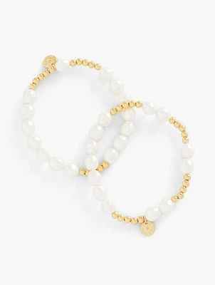 Fresh Pearl Stretch Bracelet Set