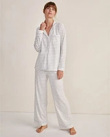 Organic Cotton Jersey Striped Pajama Pants