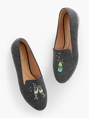 Ryan Embroidered Flannel Loafers