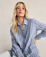 Linen Striped Oversized Shirt