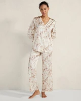 Washable Silk Tranquil Floral Pajama Pants