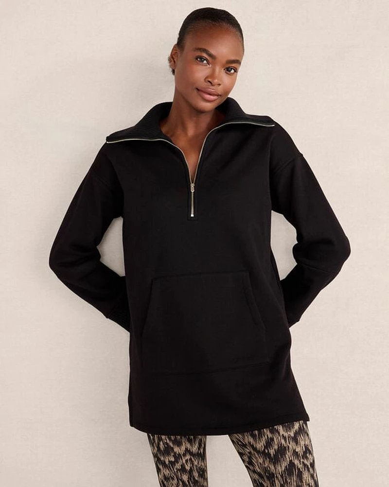 Cozy Fleece Half-Zip Tunic