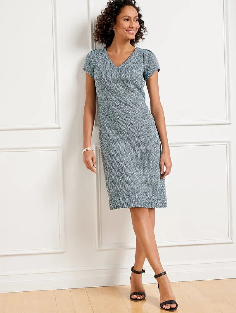 Spring Tweed A-Line Dress