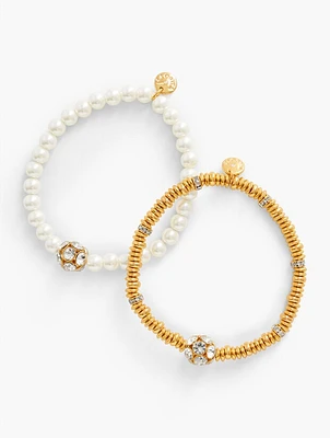 Pearl Stretch Bracelet Set