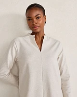 Polished Lounge Split-Neck Top