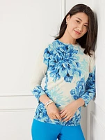 Audrey Cashmere Sweater - Pretty Peonies