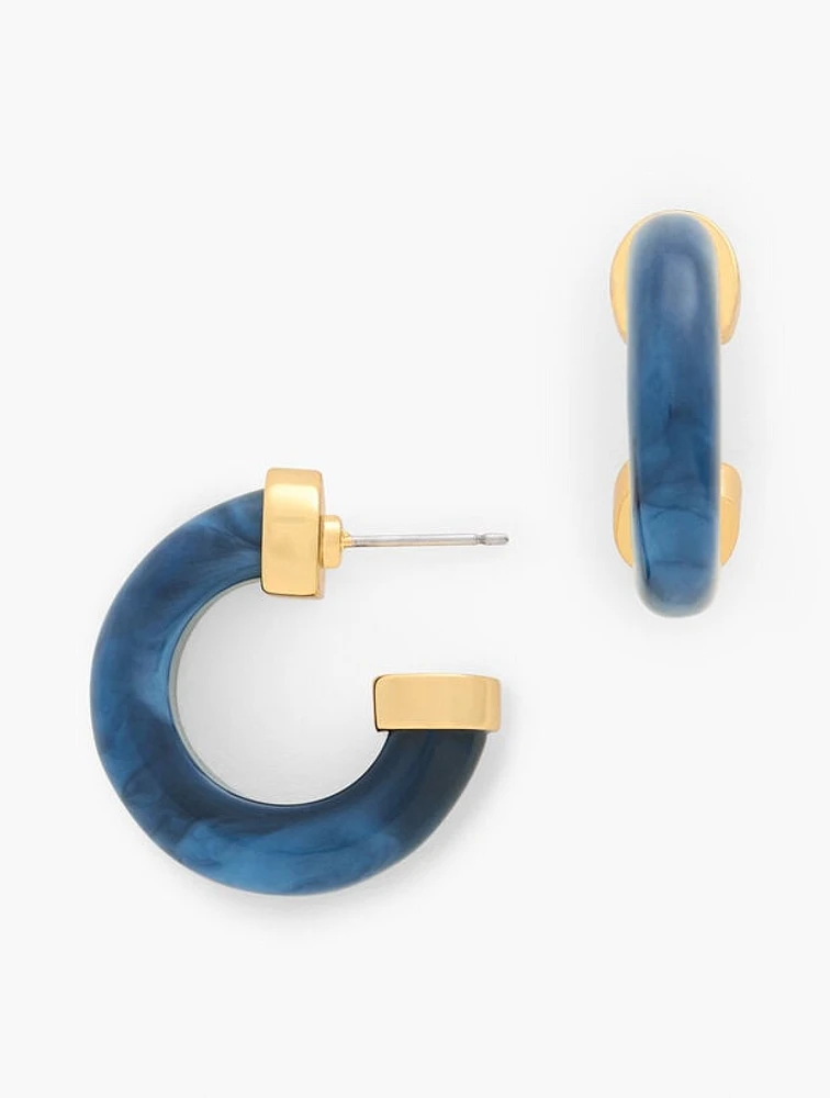 Resin Hoop Earrings