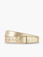 Metallic Leather Belt