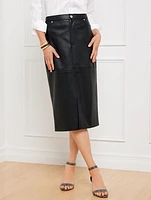 Faux Leather Pencil Skirt