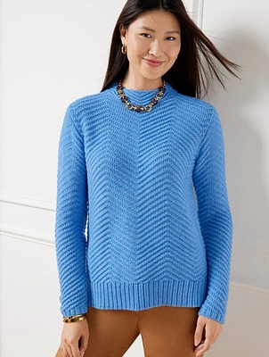 Texture Stitch Mockneck Sweater