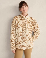 Sherpa Faux Bois Print Jacket