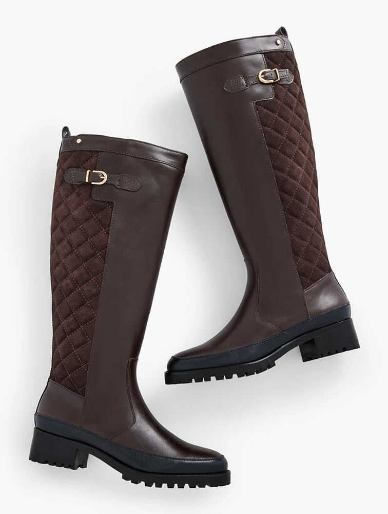 Tish Strap Riding Boots - Extended Calf