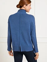 Split Hem Mockneck Sweater